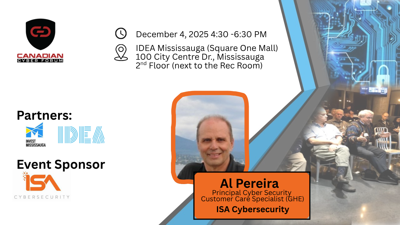 Canadian Cyber Forum Meetup Mississauga event poster